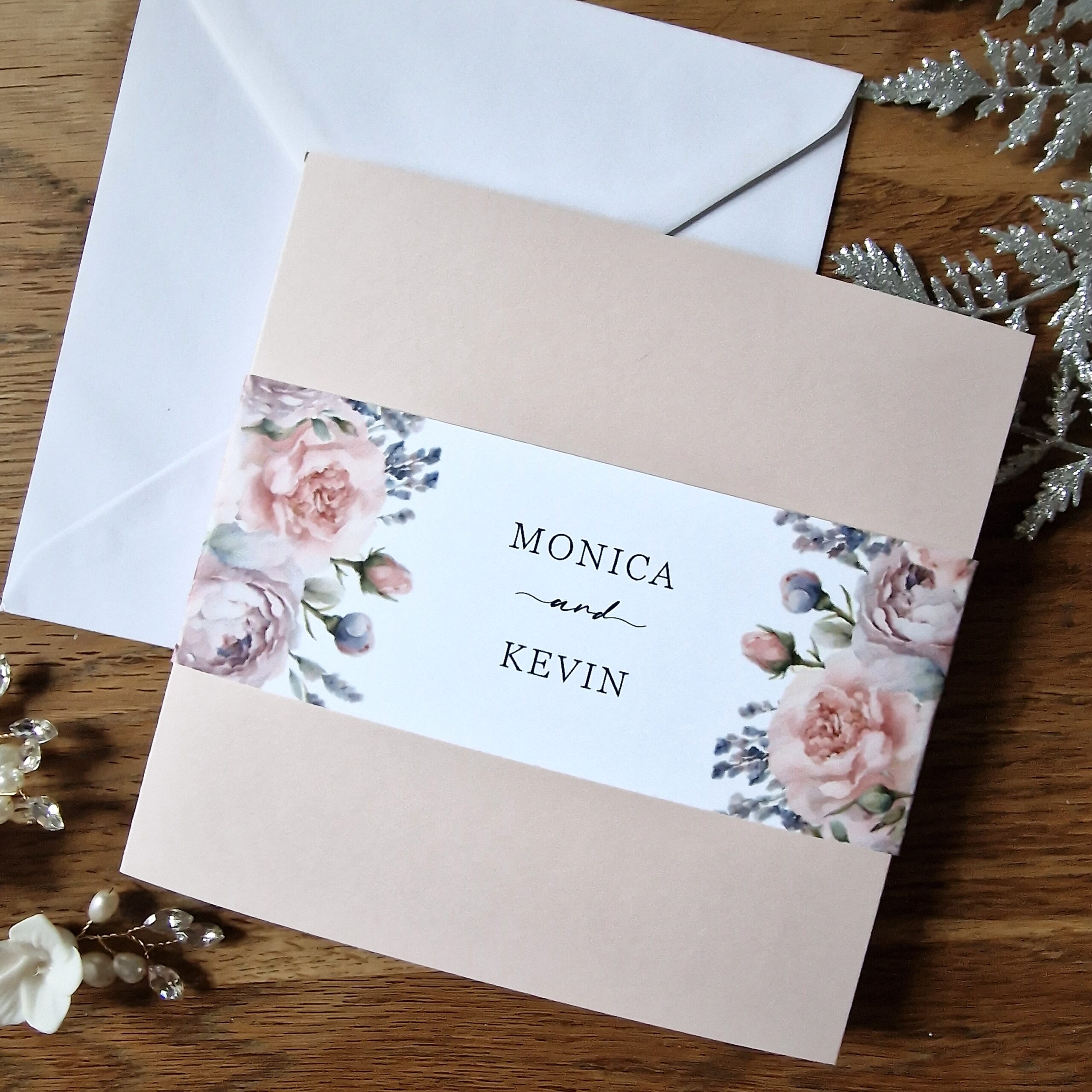 Romantic Pocketfold Square Invitation SAMPLE - LaLaCard